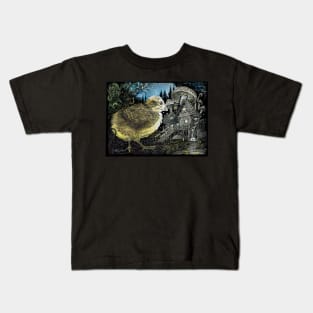 Baby Chicken and a Fairy house Kids T-Shirt